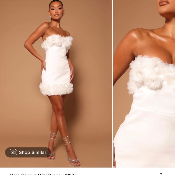 Fashion Nova Dresses & Skirts - WHITE MINI DRESS * Fashion Nova *